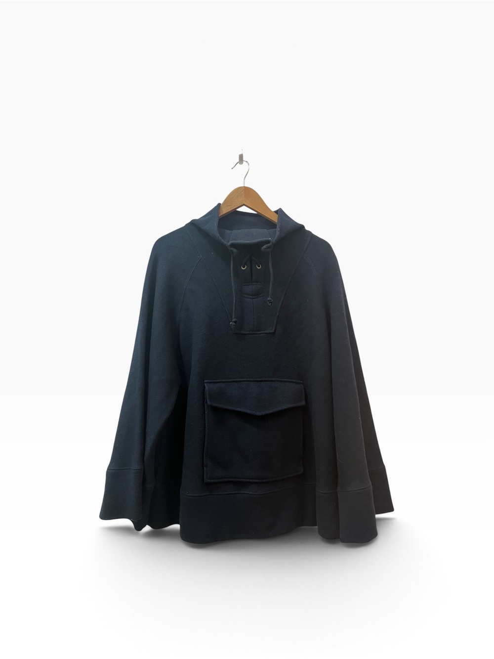 Vintage Ralph Lauren Navy Blue Wool Angora Nautical Sailor Smock Anorak Size M